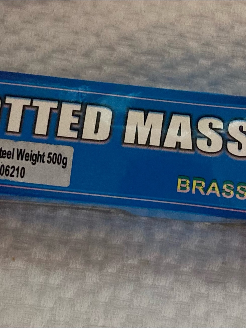 Blue Brassed Mass Box - Bold White Text
